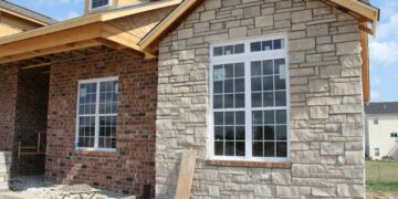 Brick exterior siding stone house walls houses windows exteriors ideas style faux transom above our design one ranch choose board