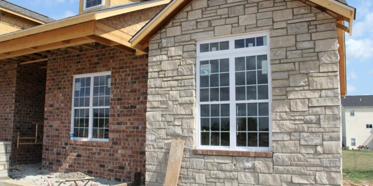 Brick exterior siding stone house walls houses windows exteriors ideas style faux transom above our design one ranch choose board